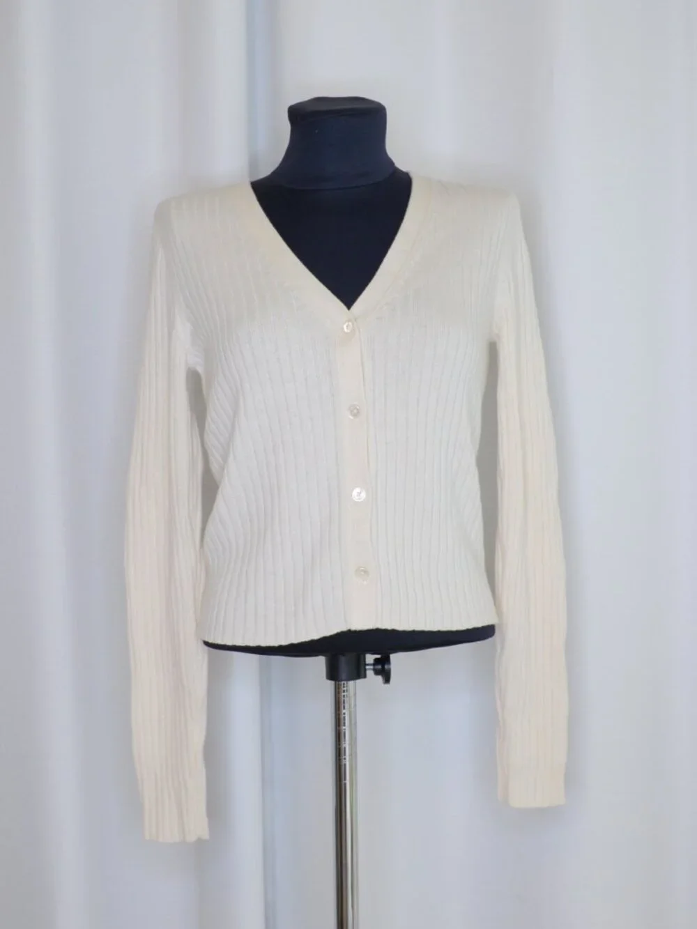 Aritzia Wilfred Manila Cotton Wool Cream Cardigan Sz M - Picture 2 of 10